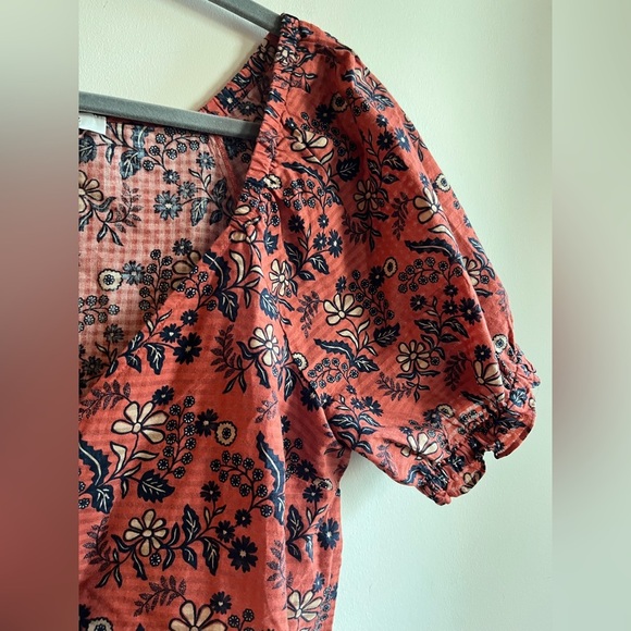 Madewell Puff-Sleeve Peplum Top in Cavoli Floral - Picture 8 of 11